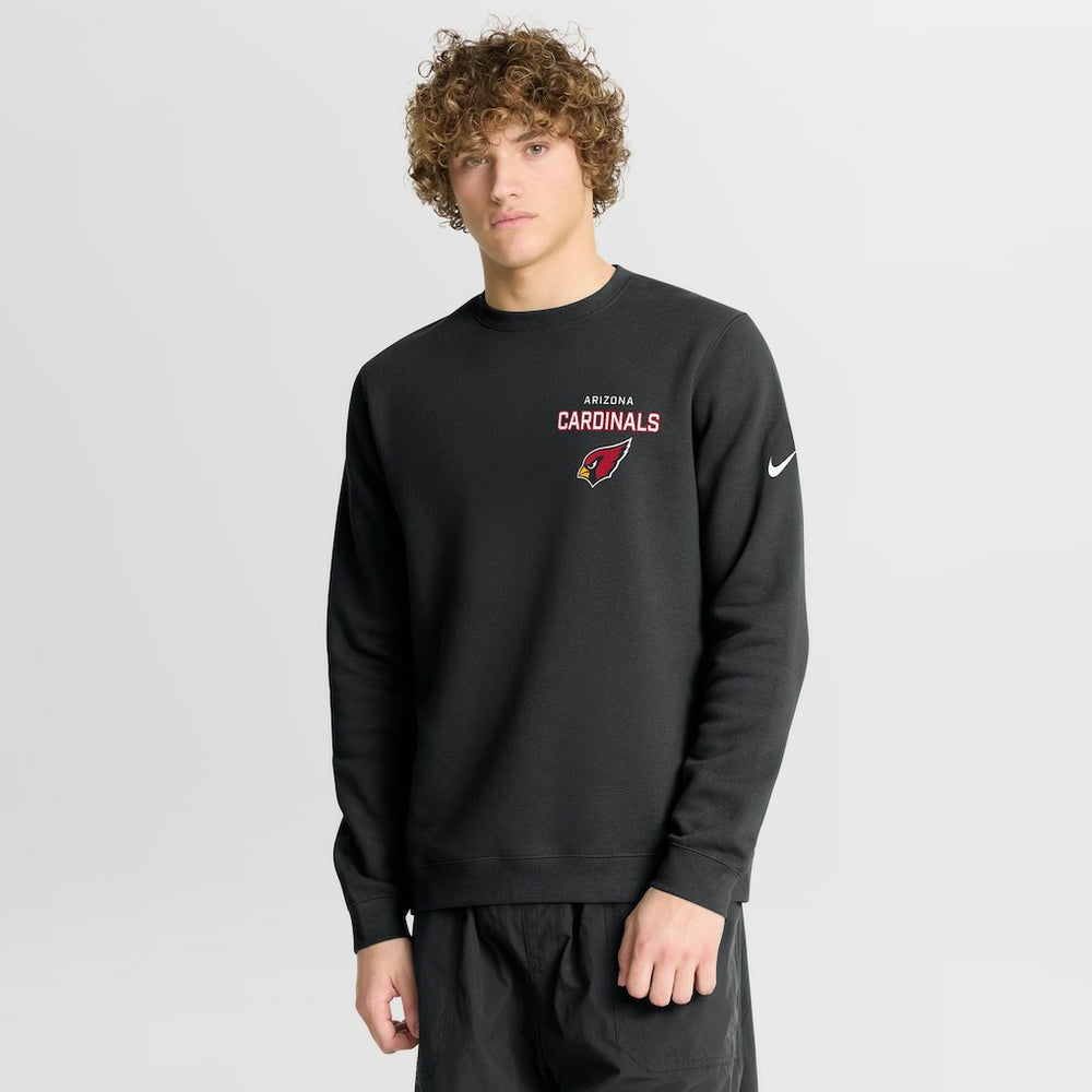 Arizona Cardinals Primetime Club Fleece Pullover Sweatshirt - Black Pullover