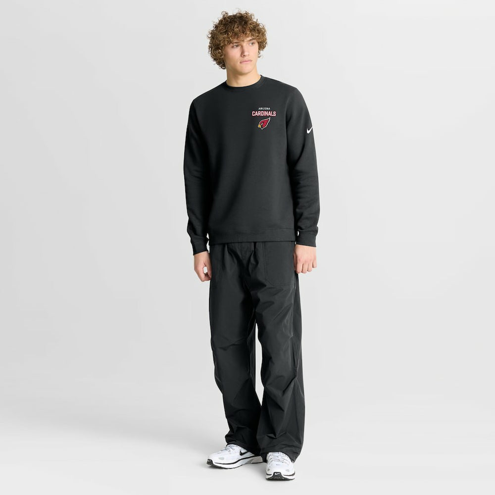 Arizona Cardinals Primetime Club Fleece Pullover Sweatshirt - Black Pullover