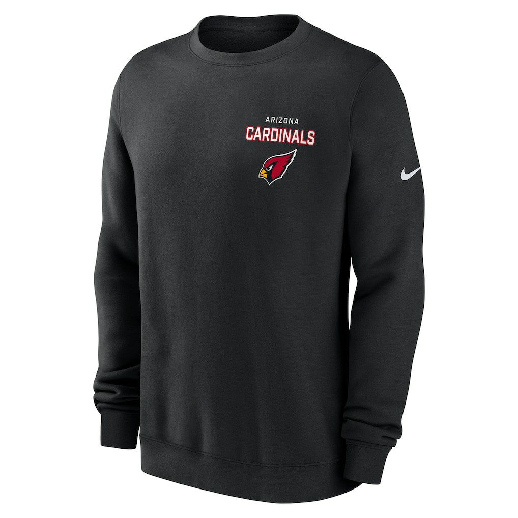 Arizona Cardinals Primetime Club Fleece Pullover Sweatshirt - Black Pullover