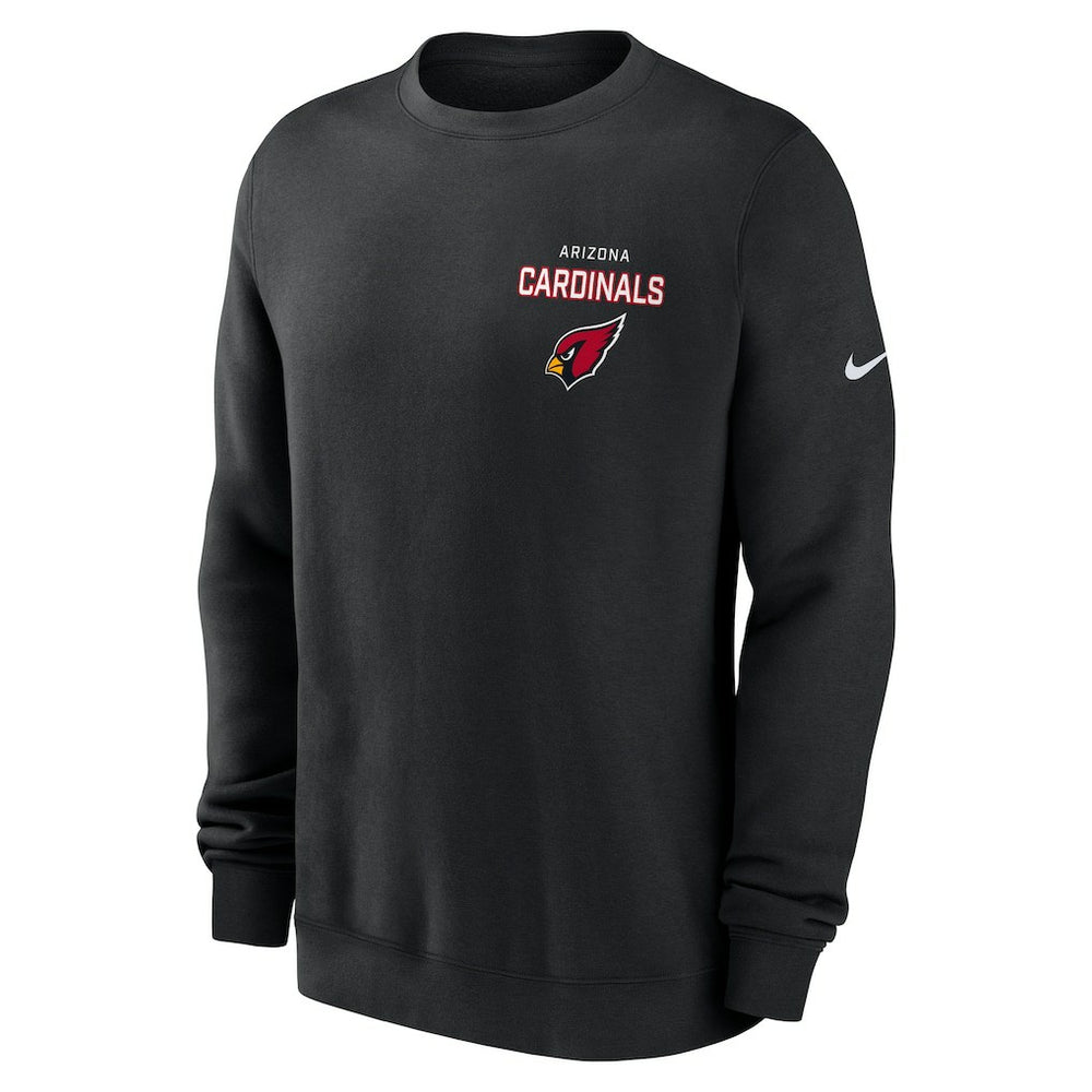 Arizona Cardinals Primetime Club Fleece Pullover Sweatshirt - Black Pullover