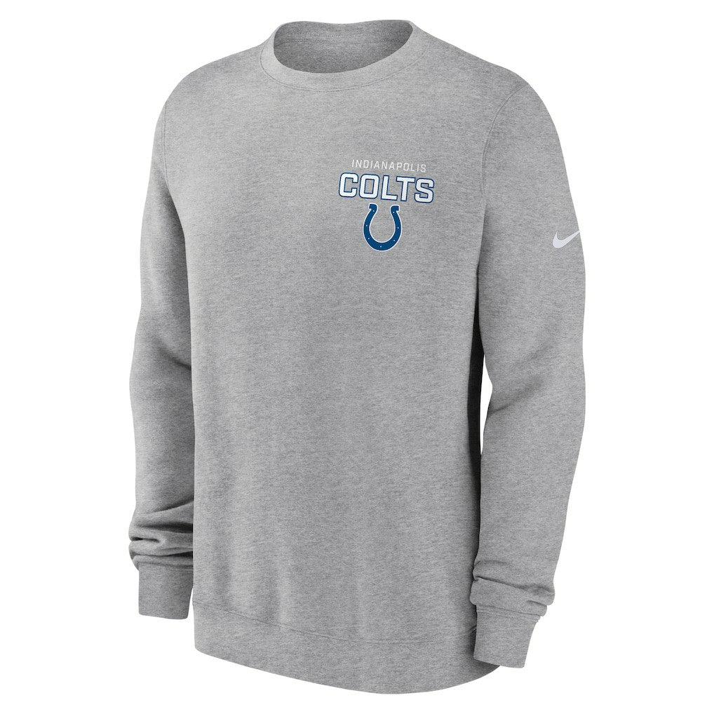 Indianapolis Colts Primetime Club Fleece Pullover Sweatshirt - Heather Gray Pullover
