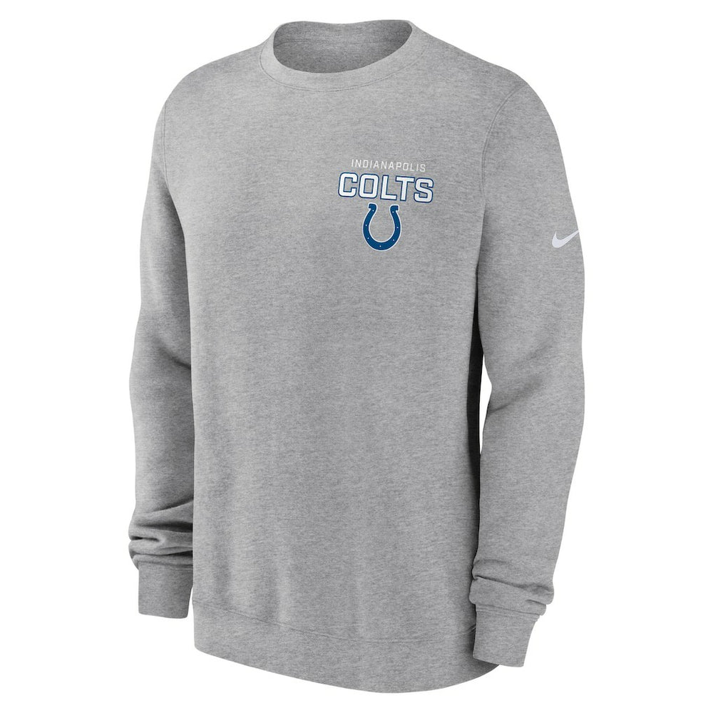 Indianapolis Colts Primetime Club Fleece Pullover Sweatshirt - Heather Gray Pullover