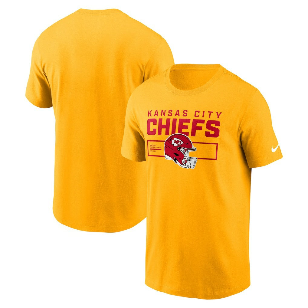 Kansas City Chiefs Primetime Helmet Essential T-Shirt - Gold T-shirts