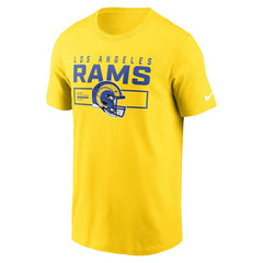 Los Angeles Rams Primetime Helmet Essential T-Shirt - Gold T-shirts