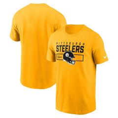 Pittsburgh Steelers Primetime Helmet Essential T-Shirt - Gold T-shirts