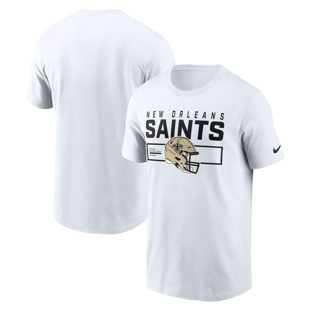 New Orleans Saints Primetime Helmet Essential T-Shirt - White T-shirts