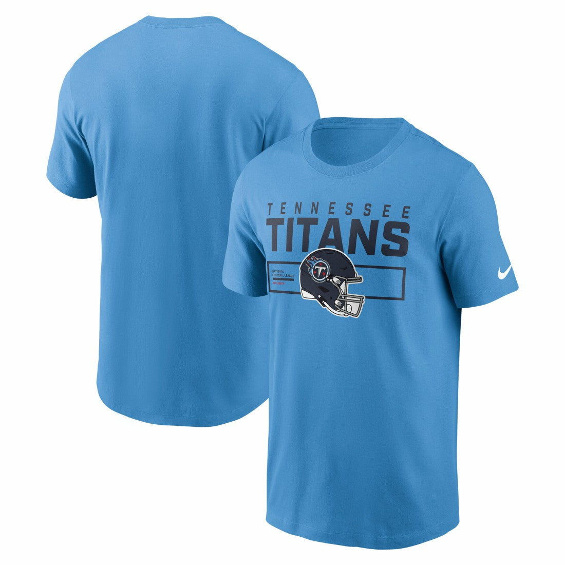 Tennessee Titans Primetime Helmet Essential T-Shirt - Light Blue T-shirts