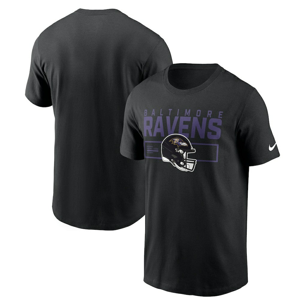 Baltimore Ravens Primetime Helmet Essential T-Shirt - Black T-shirts