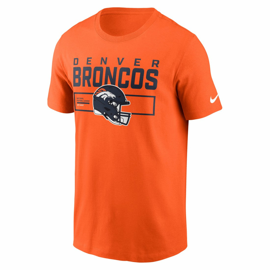 Denver Broncos Primetime Helmet Essential T-Shirt - Orange T-shirts