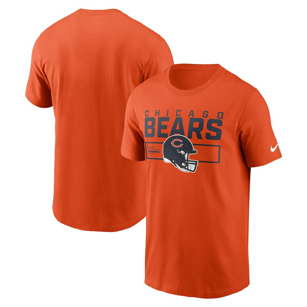 Chicago Bears Primetime Helmet Essential T-Shirt - Orange T-shirts