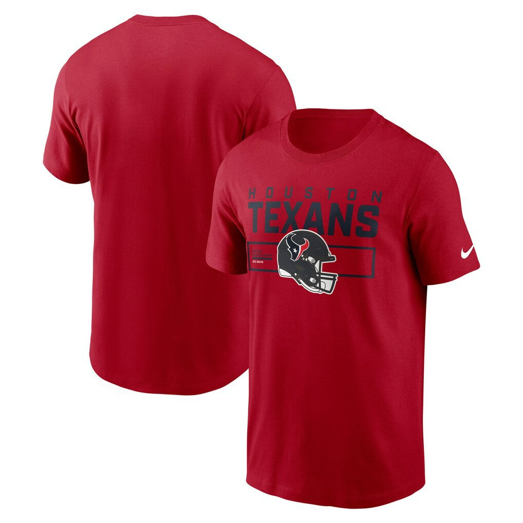 Houston Texans Primetime Helmet Essential T-Shirt - Red T-shirts
