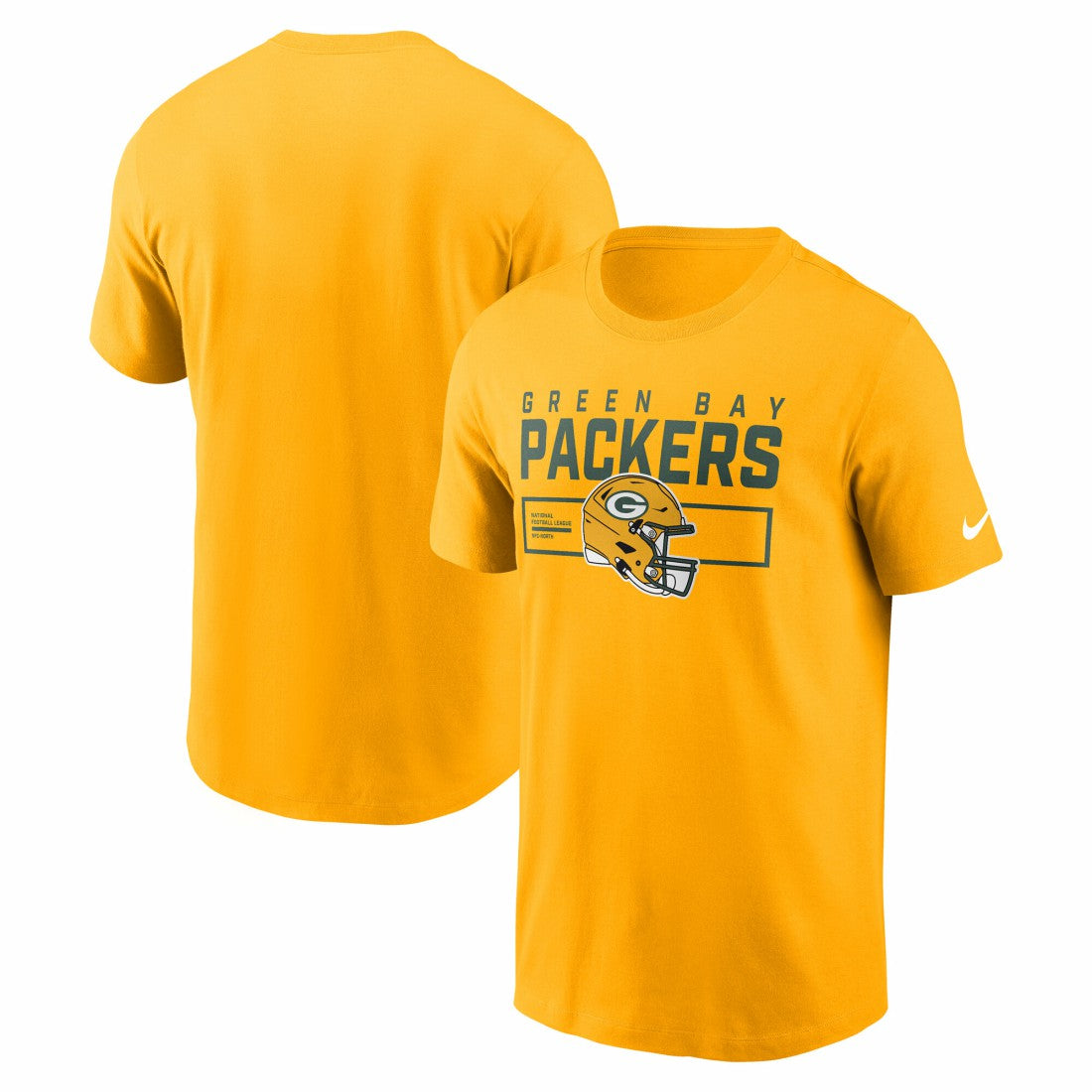 Green Bay Packers Primetime Helmet Essential T-Shirt - Gold T-shirts