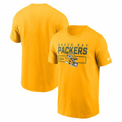 Green Bay Packers Primetime Helmet Essential T-Shirt - Gold T-shirts