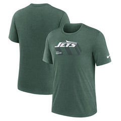 New York Jets Long Pass Tri-Blend T-Shirt - Heather Green T-shirts