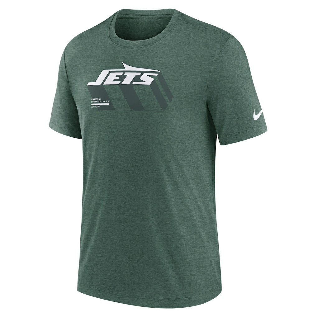 New York Jets Long Pass Tri-Blend T-Shirt - Heather Green T-shirts