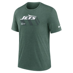 New York Jets Long Pass Tri-Blend T-Shirt - Heather Green T-shirts