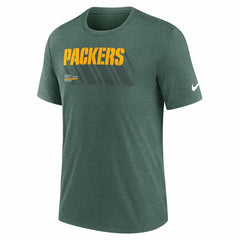 Green Bay Packers Long Pass Tri-Blend T-Shirt - Heather Green T-shirts