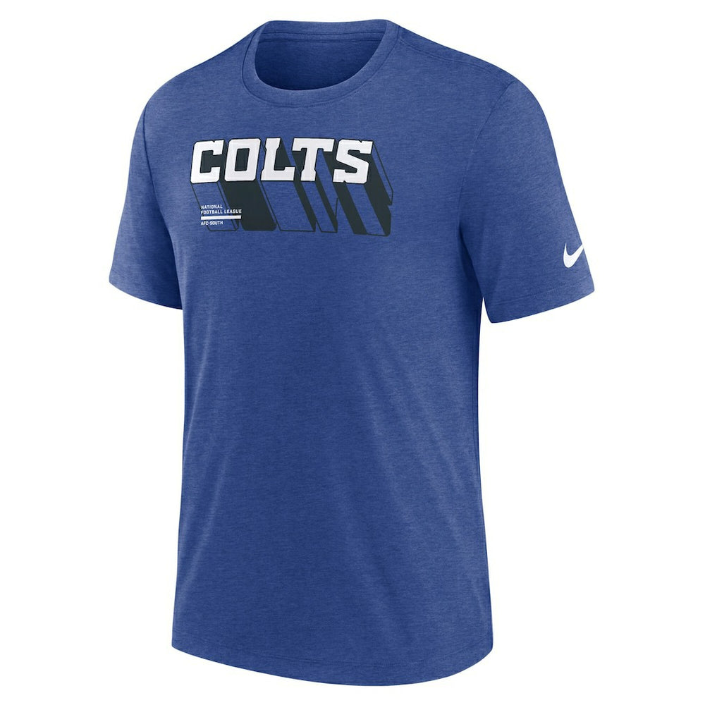 Indianapolis Colts Long Pass Tri-Blend T-Shirt - Heather Royal T-shirts