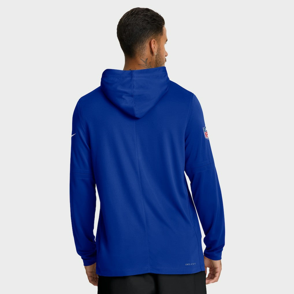 Buffalo Bills Big & Tall Sideline Dri-FIT Long Sleeve Hoodie T-Shirt - Royal Hoodies