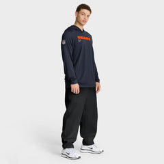 Chicago Bears Big & Tall Sideline Dri-FIT Long Sleeve Hoodie T-Shirt - Navy Hoodies