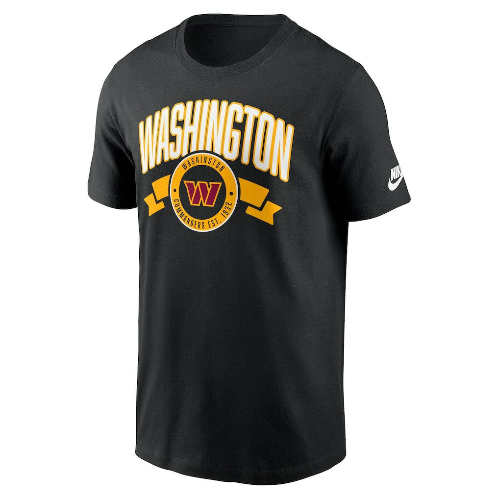 Washington Commanders Rewind Front and Back Hit Essential T-Shirt - Black T-shirts