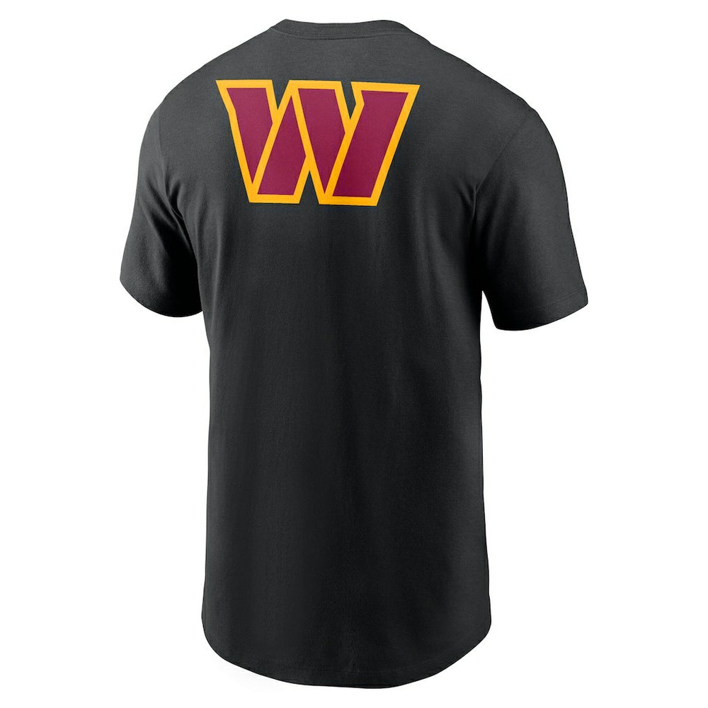 Washington Commanders Rewind Front and Back Hit Essential T-Shirt - Black T-shirts