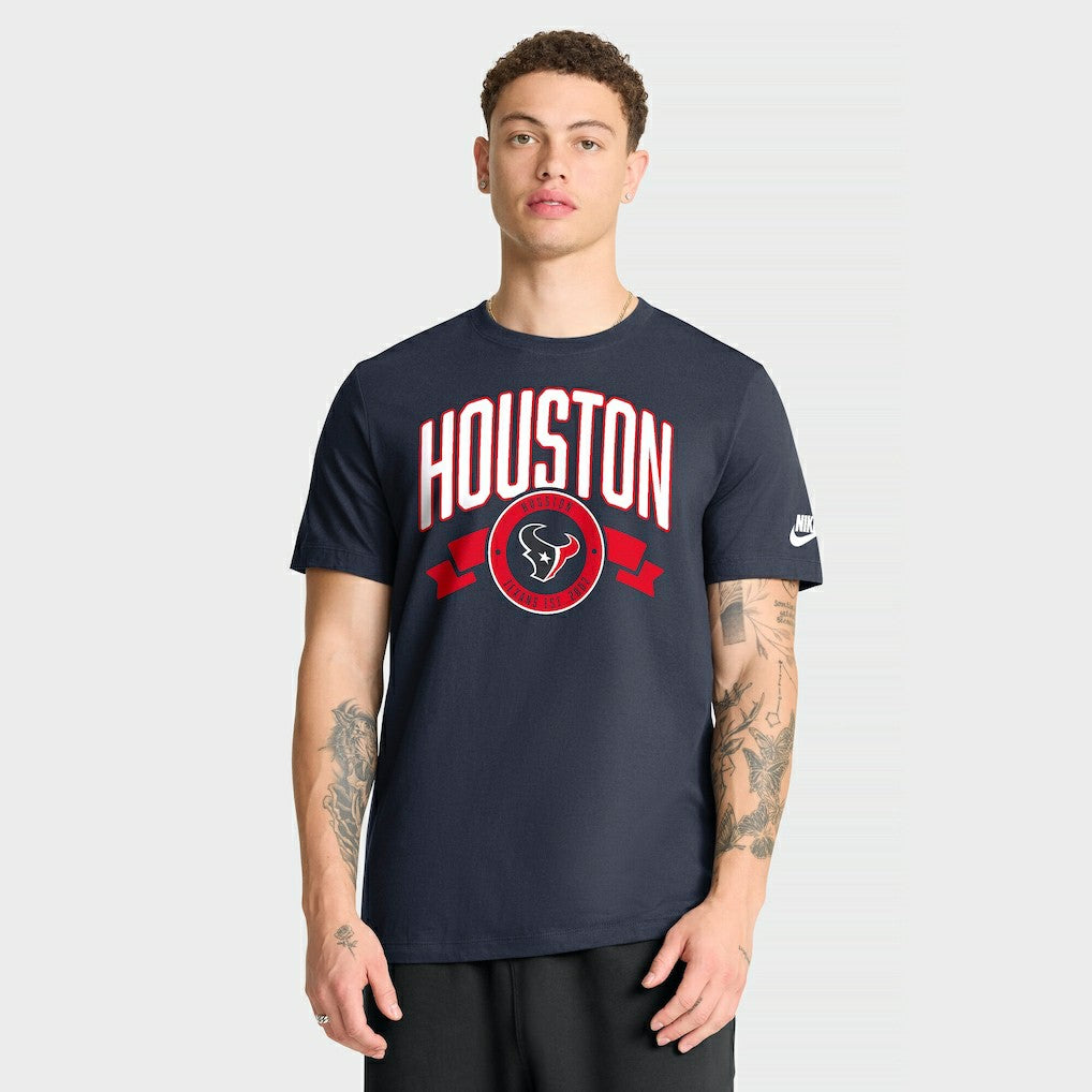 Houston Texans Rewind Front and Back Hit Essential T-Shirt - Navy T-shirts