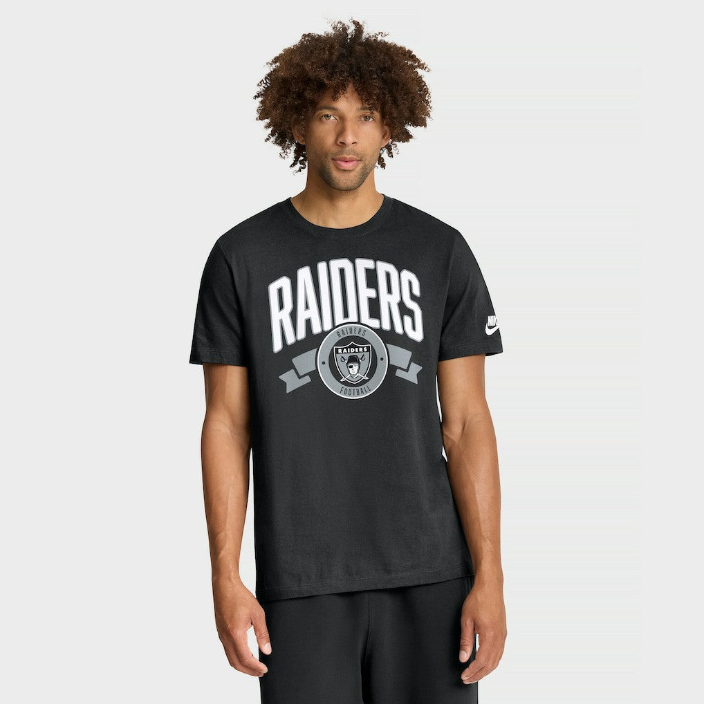 Las Vegas Raiders Rewind Front and Back Hit Essential T-Shirt - Black T-shirts