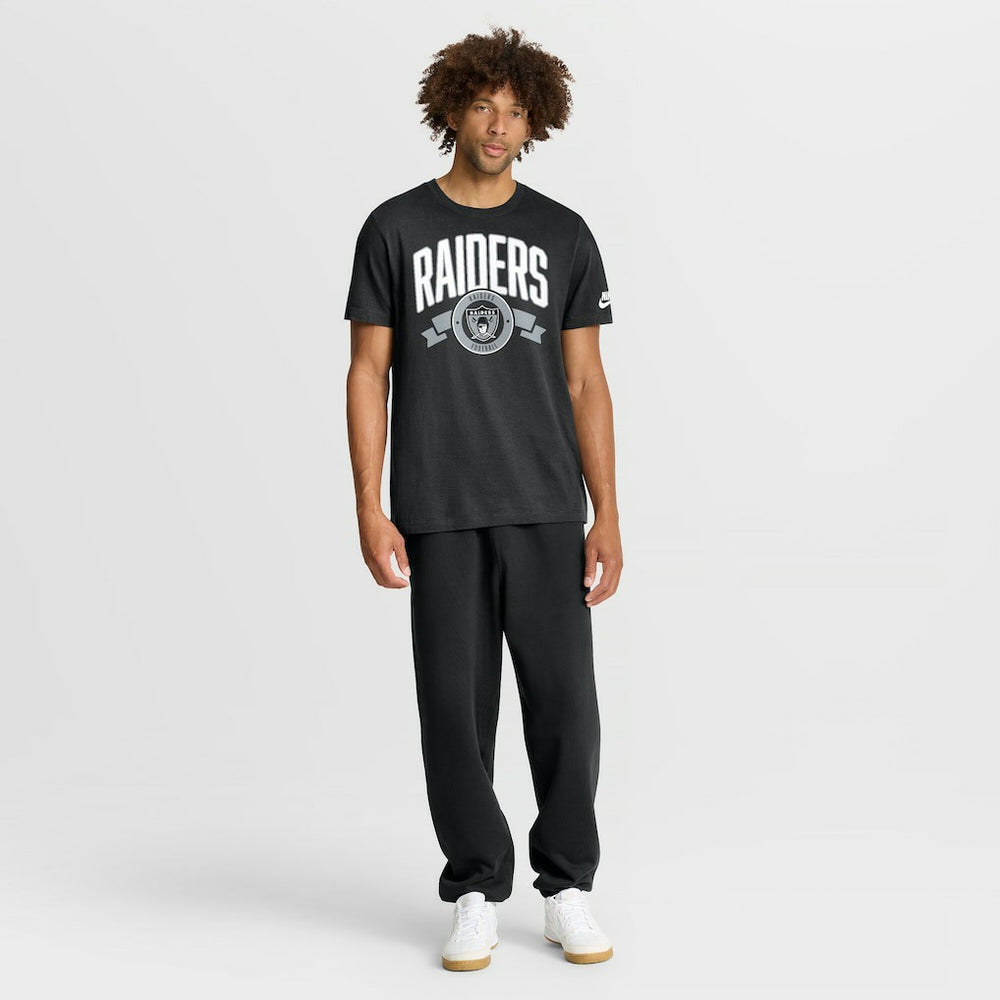 Las Vegas Raiders Rewind Front and Back Hit Essential T-Shirt - Black T-shirts