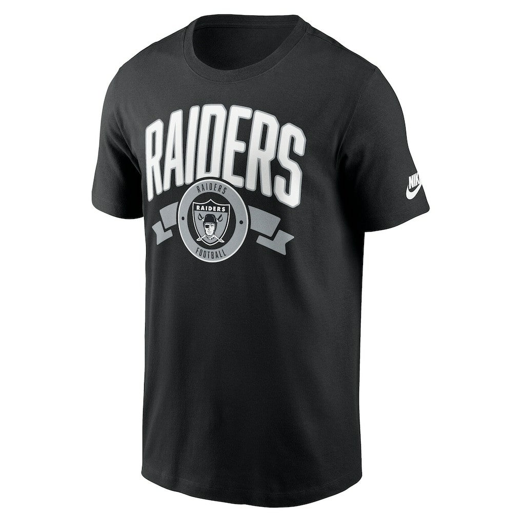Las Vegas Raiders Rewind Front and Back Hit Essential T-Shirt - Black T-shirts