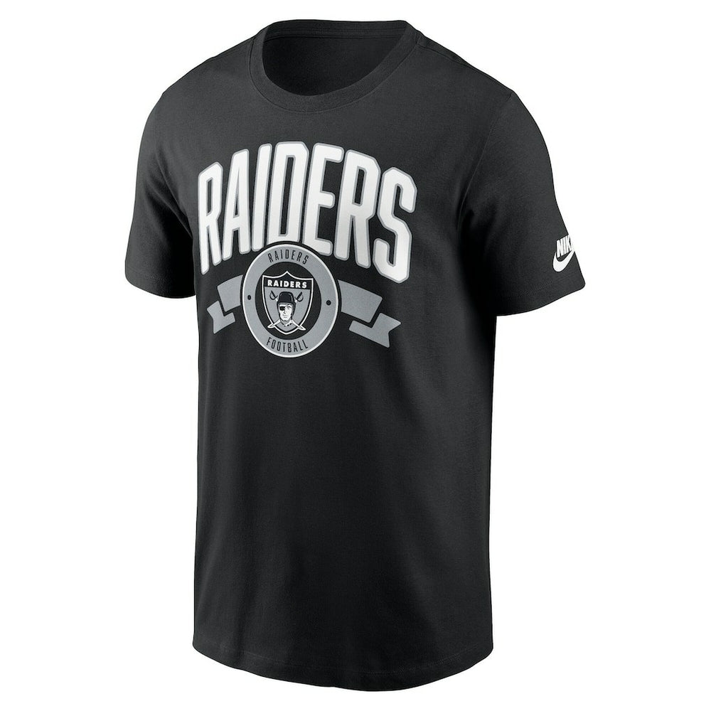 Las Vegas Raiders Rewind Front and Back Hit Essential T-Shirt - Black T-shirts