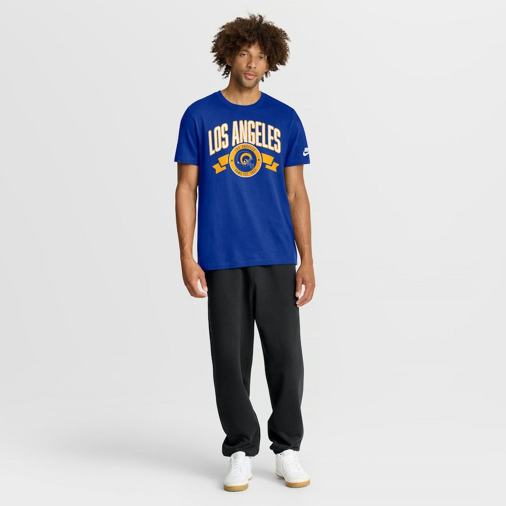 Los Angeles Rams Rewind Front and Back Hit Essential T-Shirt - Royal T-shirts