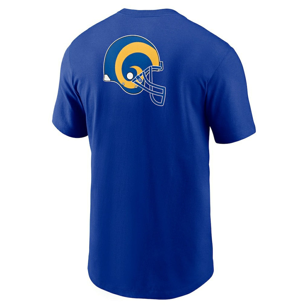 Los Angeles Rams Rewind Front and Back Hit Essential T-Shirt - Royal T-shirts