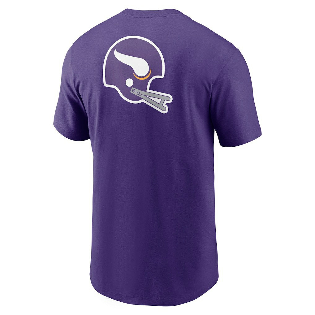 Minnesota Vikings Rewind Front and Back Hit Essential T-Shirt - Purple T-shirts