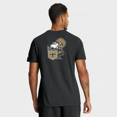 New Orleans Saints Rewind Front and Back Hit Essential T-Shirt - Black T-shirts