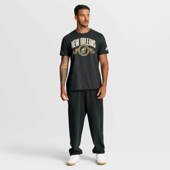 New Orleans Saints Rewind Front and Back Hit Essential T-Shirt - Black T-shirts