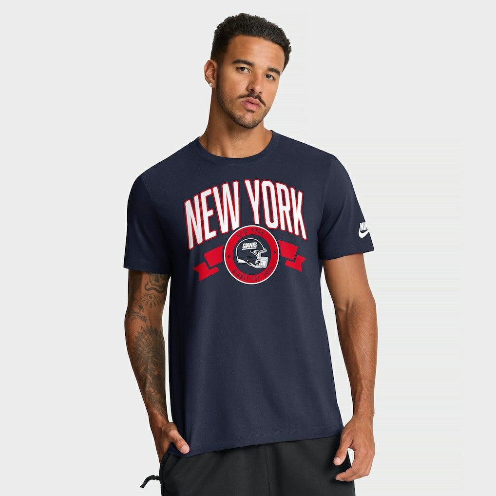 New York Giants Rewind Front and Back Hit Essential T-Shirt - Navy T-shirts