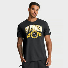 Pittsburgh Steelers Rewind Front and Back Hit Essential T-Shirt - Black T-shirts