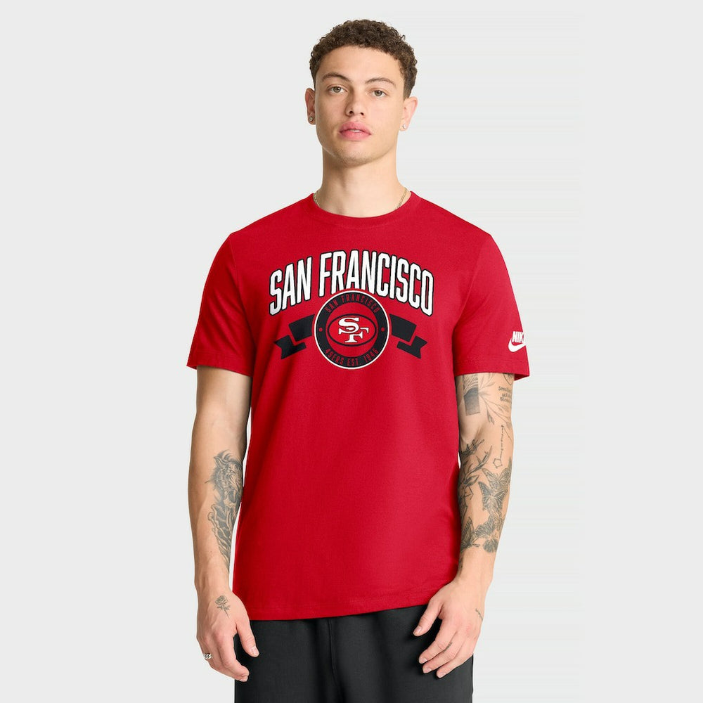 San Francisco 49ers Rewind Front and Back Hit Essential T-Shirt - Scarlet T-shirts