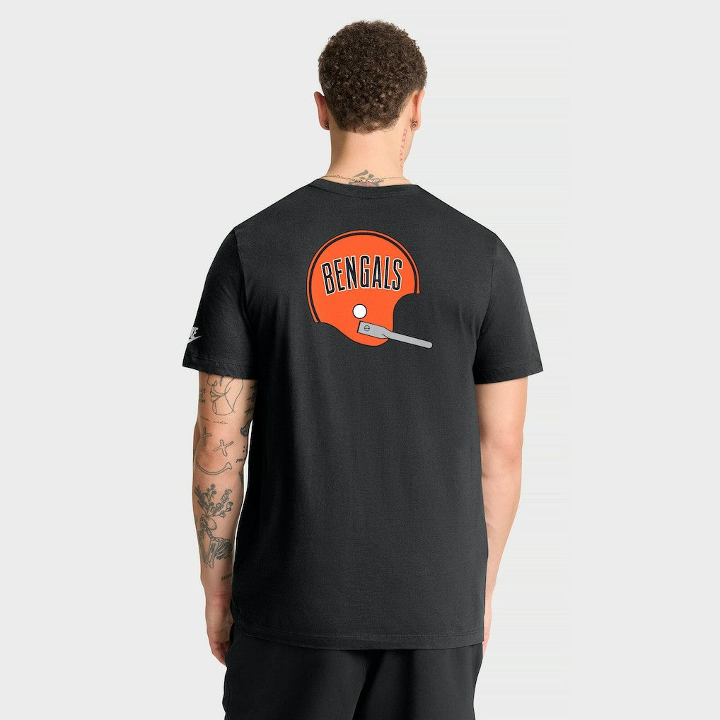 Cincinnati Bengals Rewind Front and Back Hit Essential T-Shirt - Black T-shirts