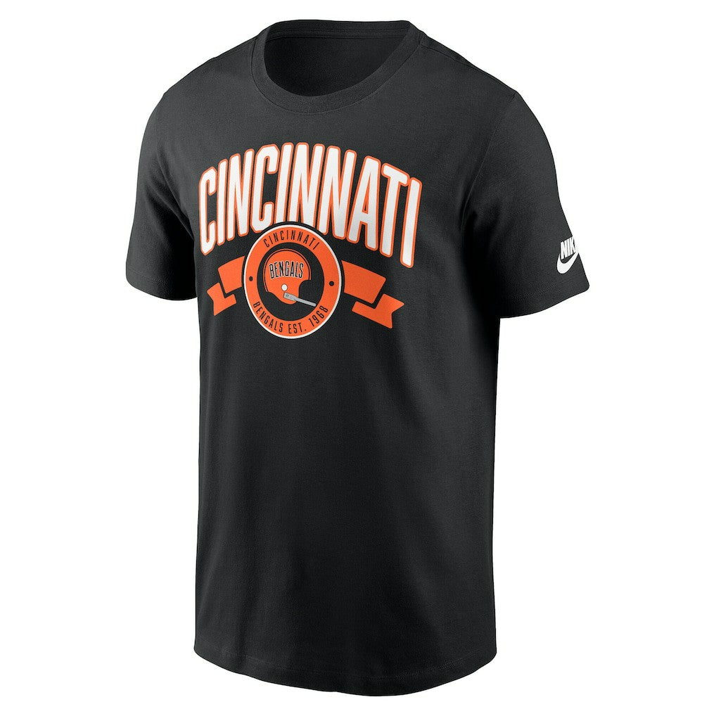 Cincinnati Bengals Rewind Front and Back Hit Essential T-Shirt - Black T-shirts