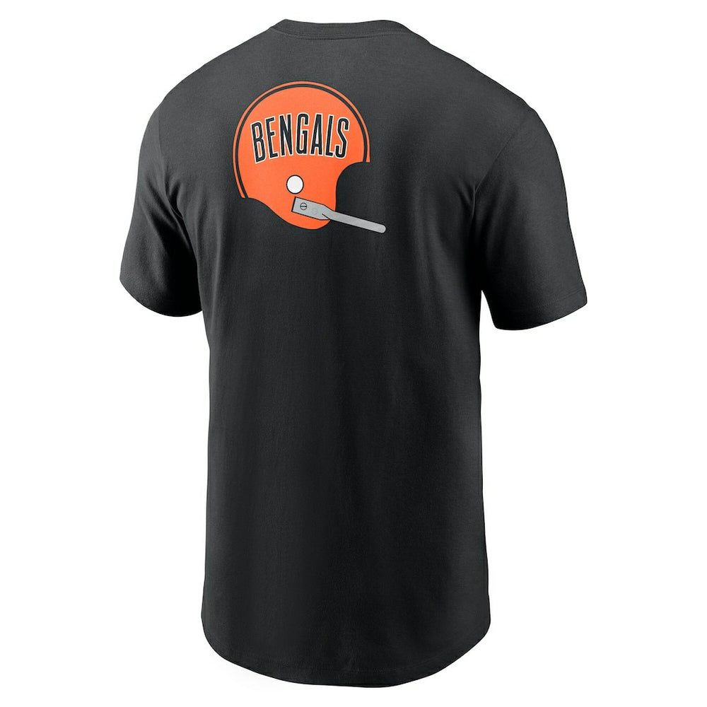Cincinnati Bengals Rewind Front and Back Hit Essential T-Shirt - Black T-shirts