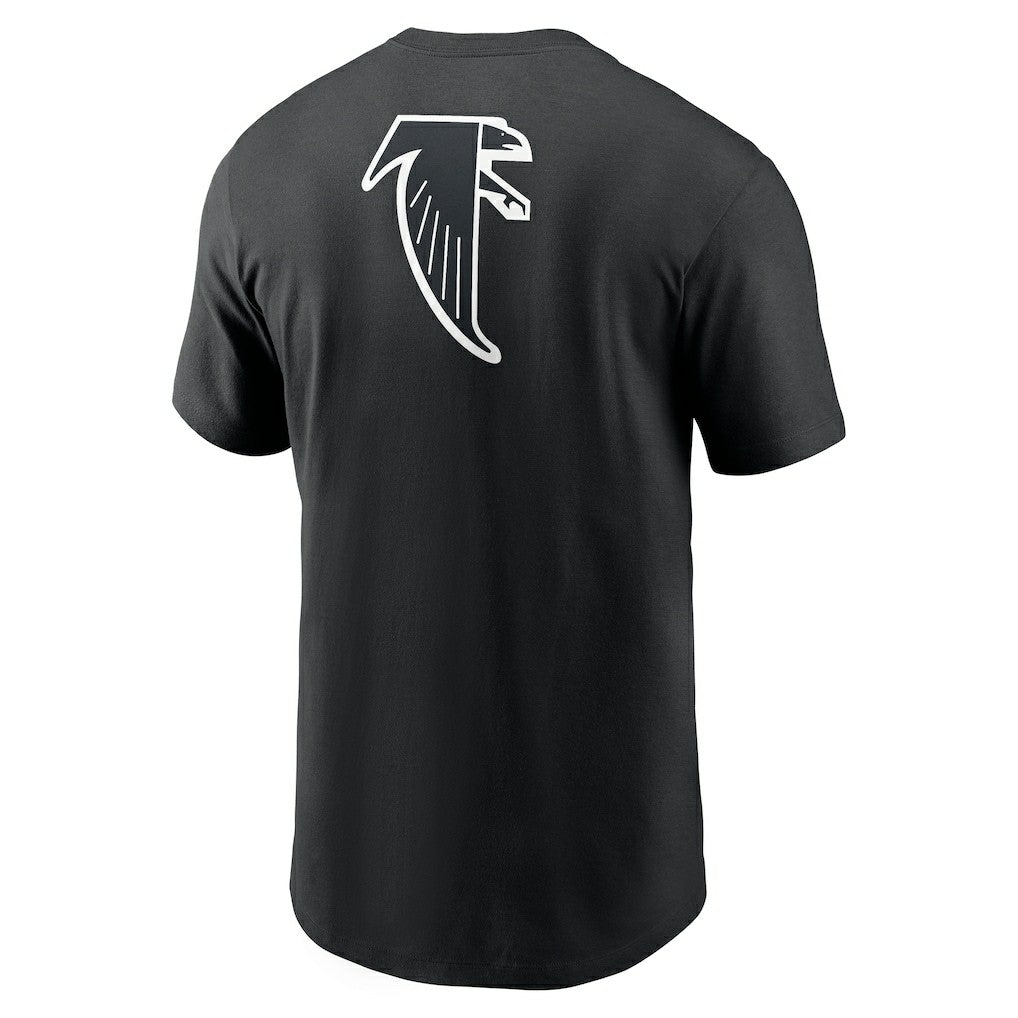 Atlanta Falcons Rewind Front and Back Hit Essential T-Shirt - Black T-shirts