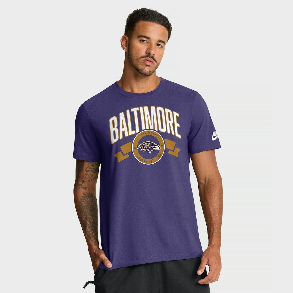 Baltimore Ravens Rewind Front and Back Hit Essential T-Shirt - Purple T-shirts
