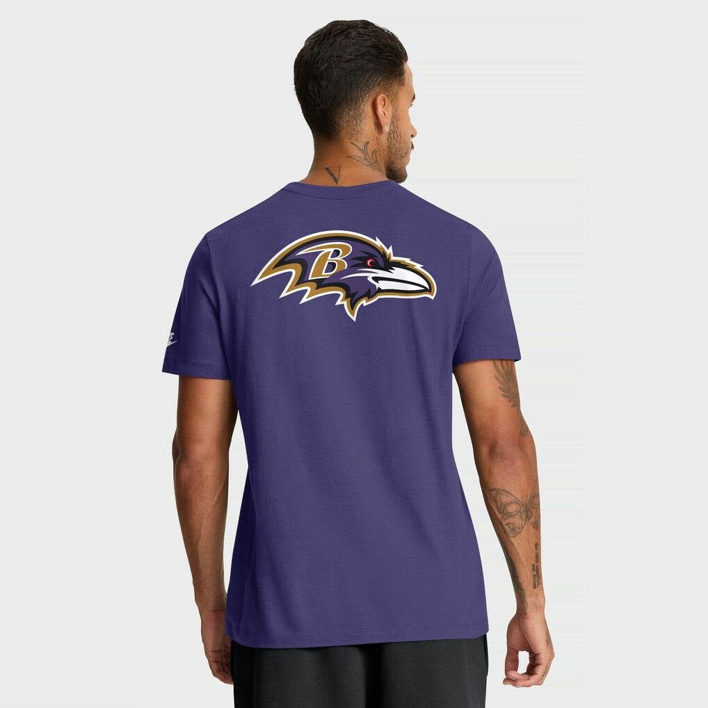 Baltimore Ravens Rewind Front and Back Hit Essential T-Shirt - Purple T-shirts