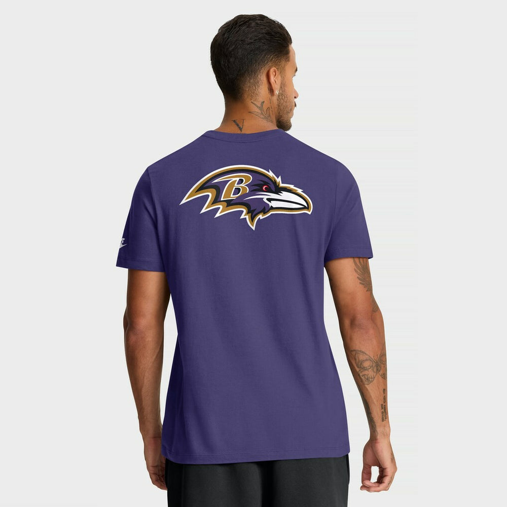 Baltimore Ravens Rewind Front and Back Hit Essential T-Shirt - Purple T-shirts