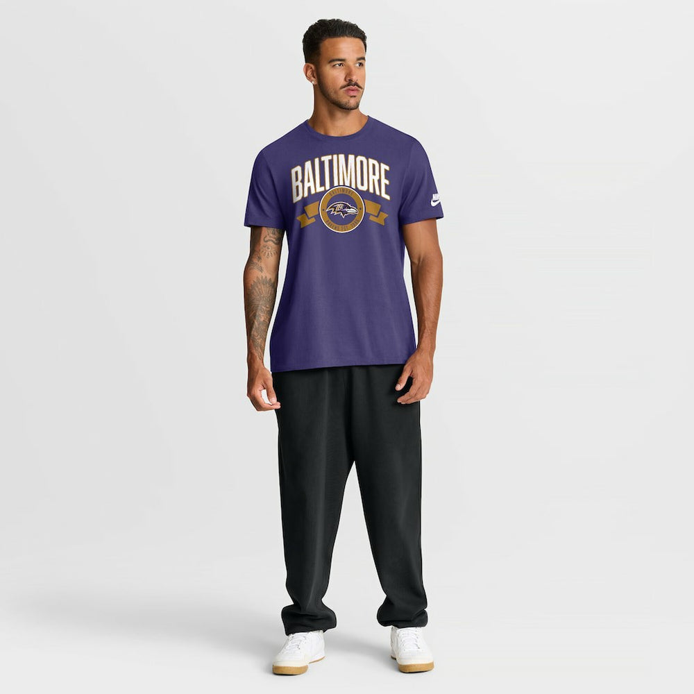 Baltimore Ravens Rewind Front and Back Hit Essential T-Shirt - Purple T-shirts