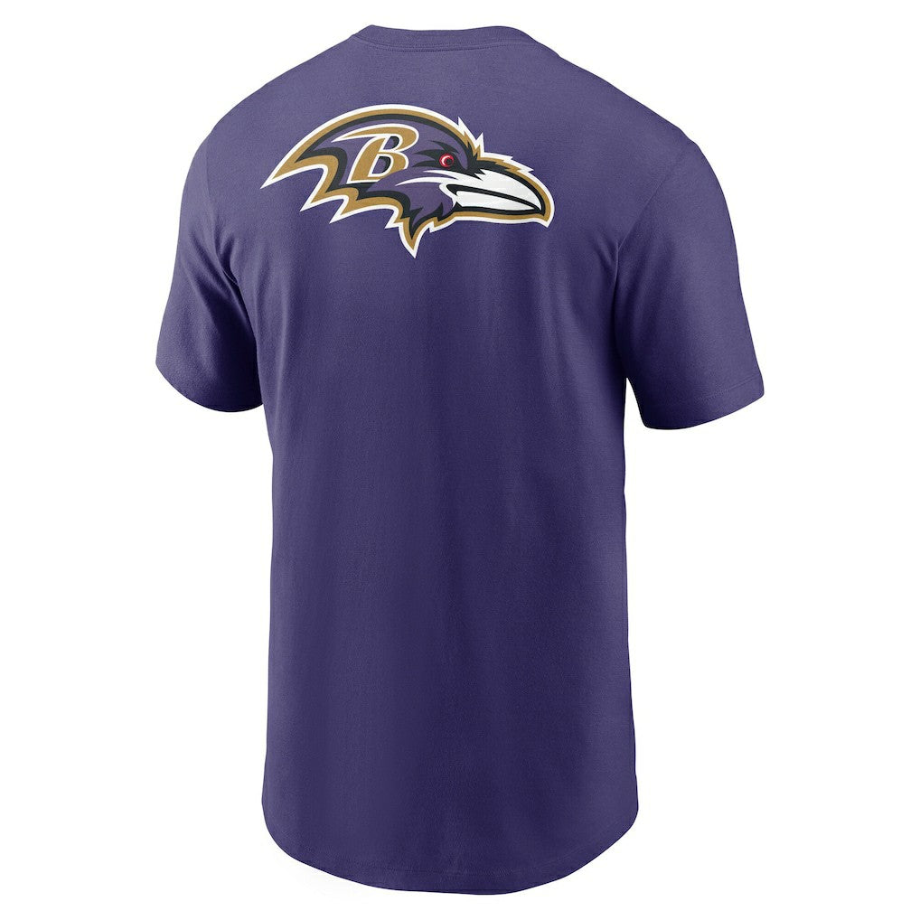 Baltimore Ravens Rewind Front and Back Hit Essential T-Shirt - Purple T-shirts