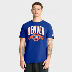 Denver Broncos Rewind Front and Back Hit Essential T-Shirt - Royal T-shirts