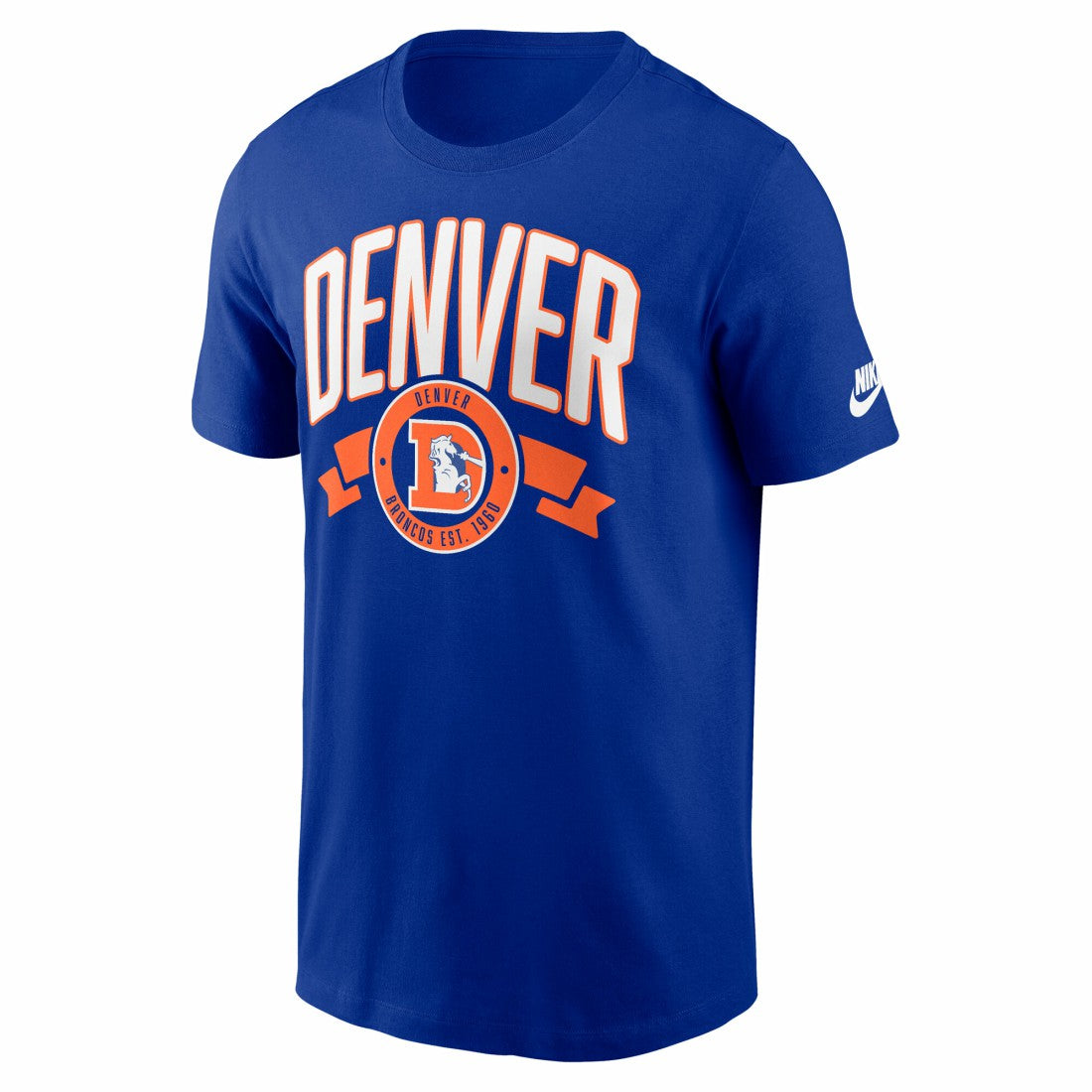 Denver Broncos Rewind Front and Back Hit Essential T-Shirt - Royal T-shirts